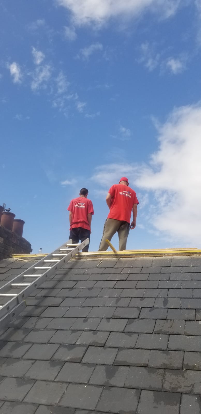 Roofing work in progress by Top Level Roofing & Building Solutions