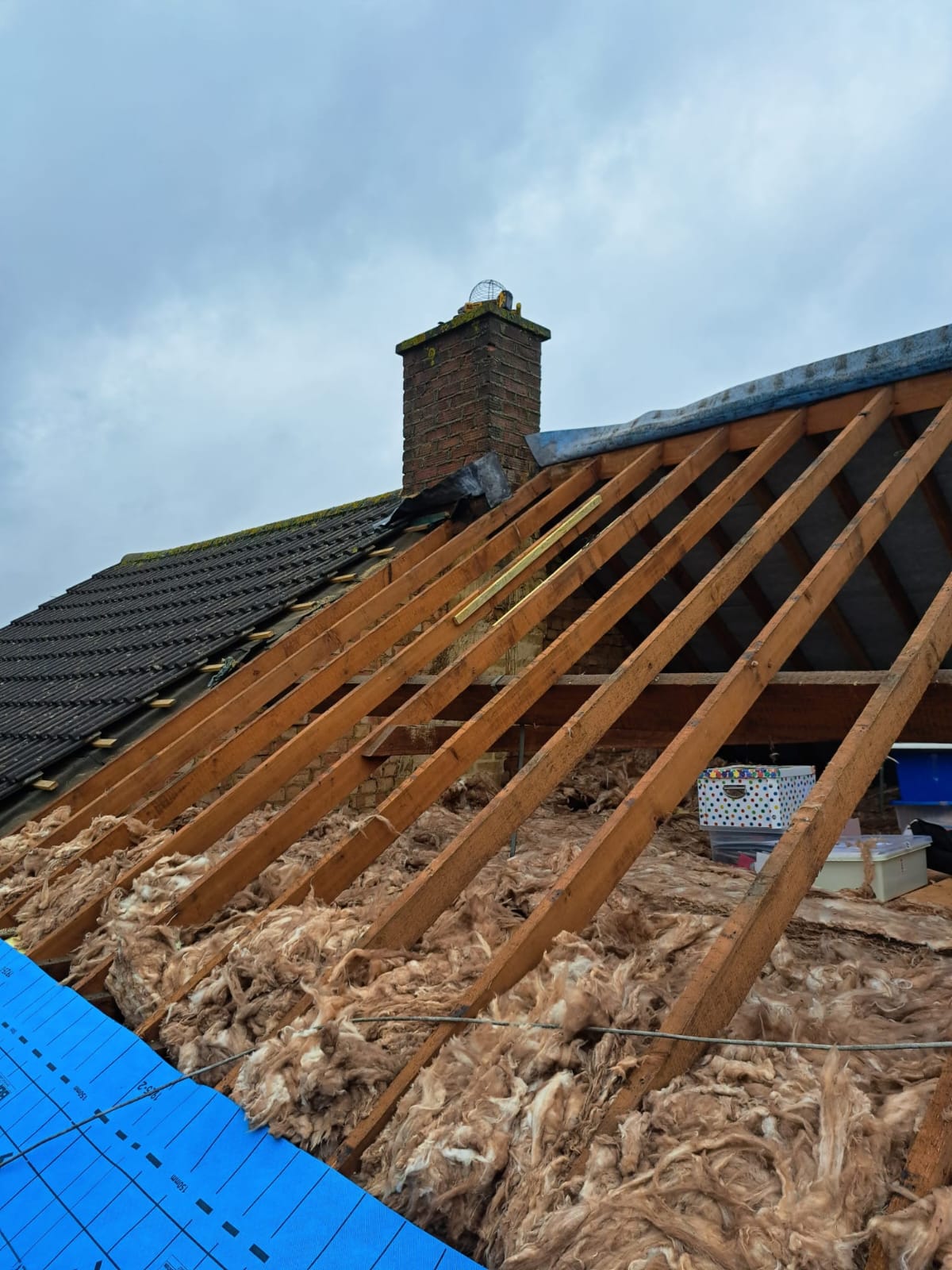 Roofing work in progress by Top Level Roofing & Building Solutions
