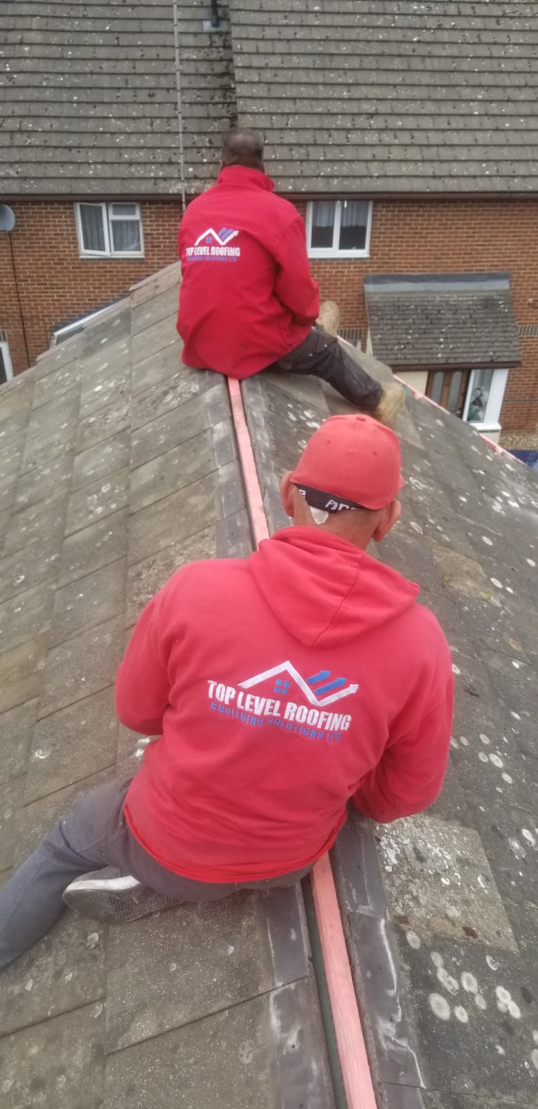 Roofing work in progress by Top Level Roofing & Building Solutions