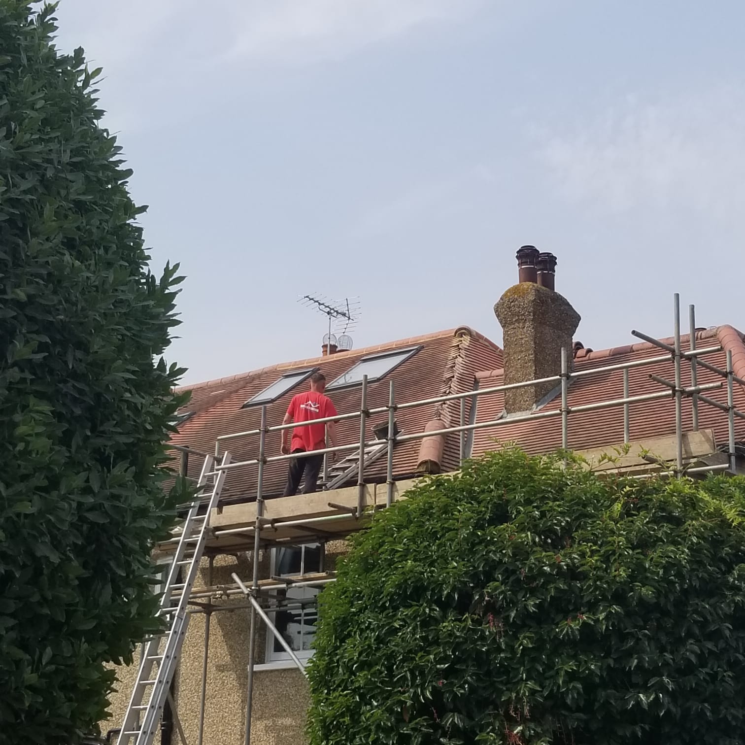 Roofing work in progress by Top Level Roofing & Building Solutions